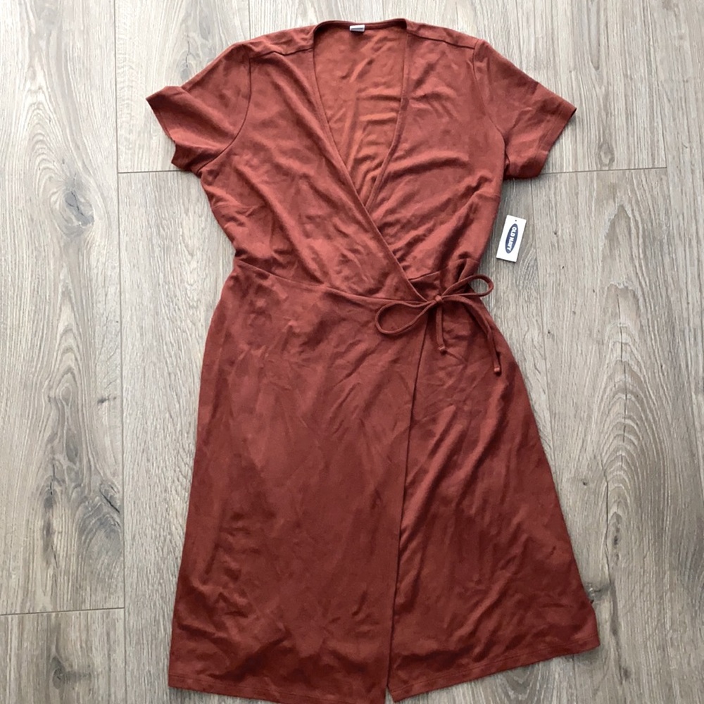 Rust Colored Wrap Dress